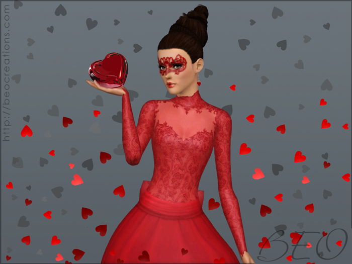 Valentine's Wedding dress for Sims 3 by BEO (4)